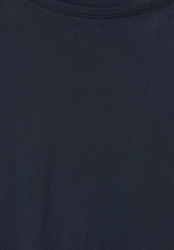 CECIL T-Shirt mit Raffdetails Damen - Deep Blue | CECIL Online-Shop