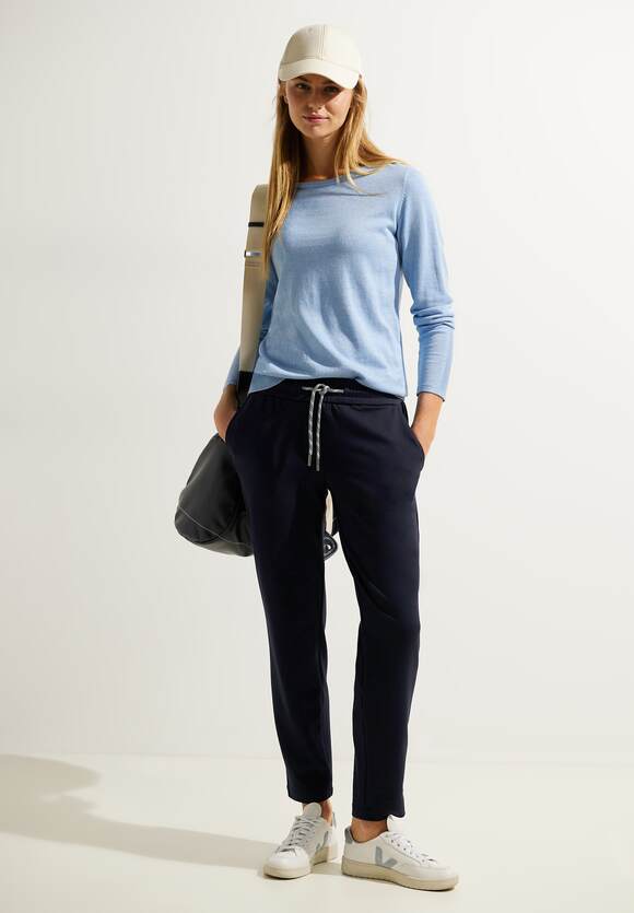 Night Casual Fit CECIL Online-Shop Style Tracey CECIL | Jersey Blue Hose - Sky Damen -