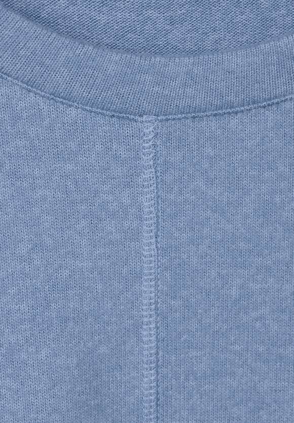 CECIL Cosy Melange Langarmshirt | CECIL Real Blue Damen - Online-Shop Melange