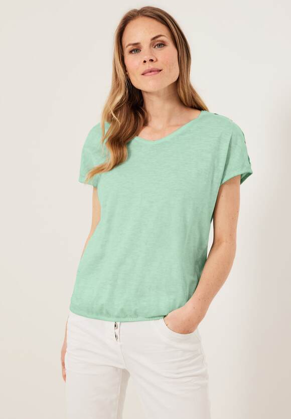 T-Shirt Salvia | Green in Online-Shop gewaschener - CECIL CECIL Optik Fresh Damen