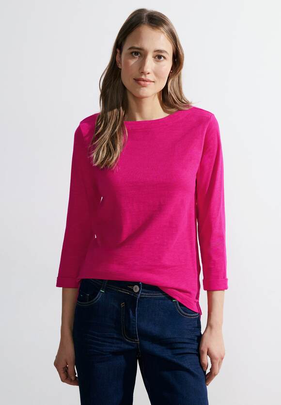 CECIL Basic Grey CECIL Graphite Online-Shop mit Shirt Light - | Damen Rundhals