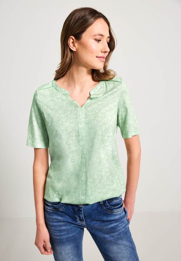 CECIL T-Shirt im Tunikastyle Damen Online-Shop | Fresh Salvia Green - CECIL