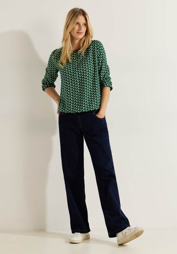 CECIL Bluse mit - Green | Easy Minimalprint Damen CECIL Online-Shop