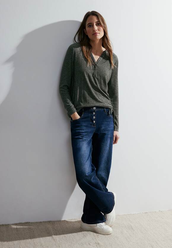 CECIL Melange Shirt Khaki Damen - CECIL Online-Shop Dynamic | Melange