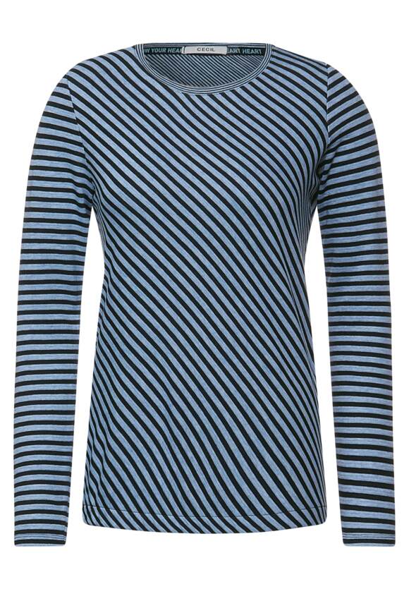 Asos Lang shirt blauw-wit gestreept patroon casual uitstraling Mode Shirts Lange shirts 