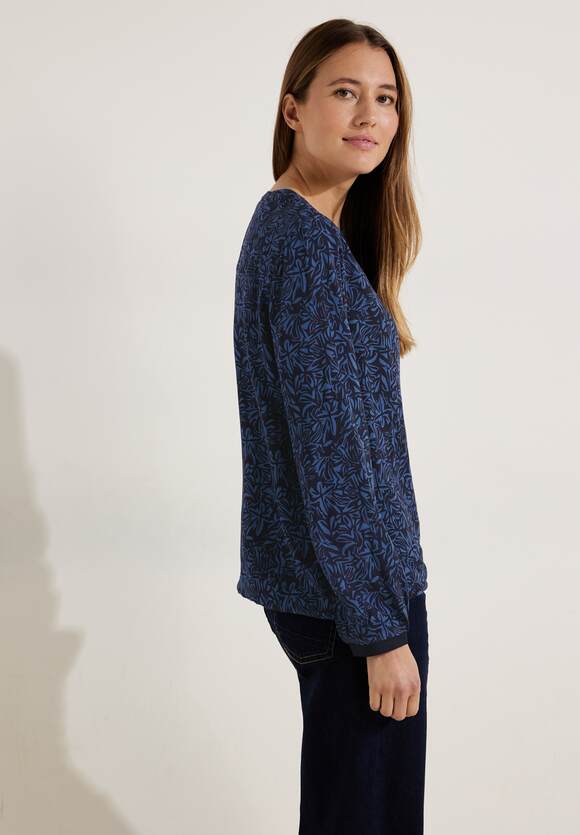CECIL Blusenshirt mit Floralprint Damen - Night Sky Blue | CECIL Online-Shop | 
