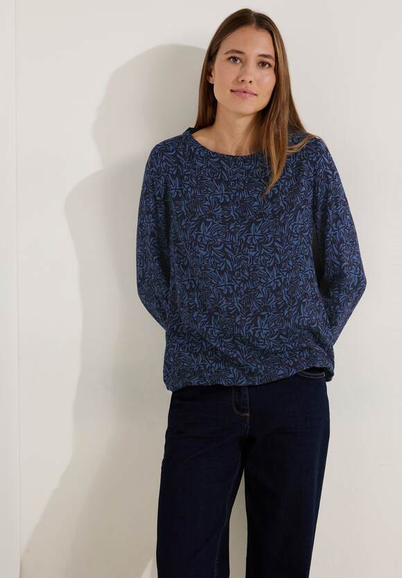 CECIL Blusenshirt mit Floralprint Damen - Night Sky Blue | CECIL Online-Shop