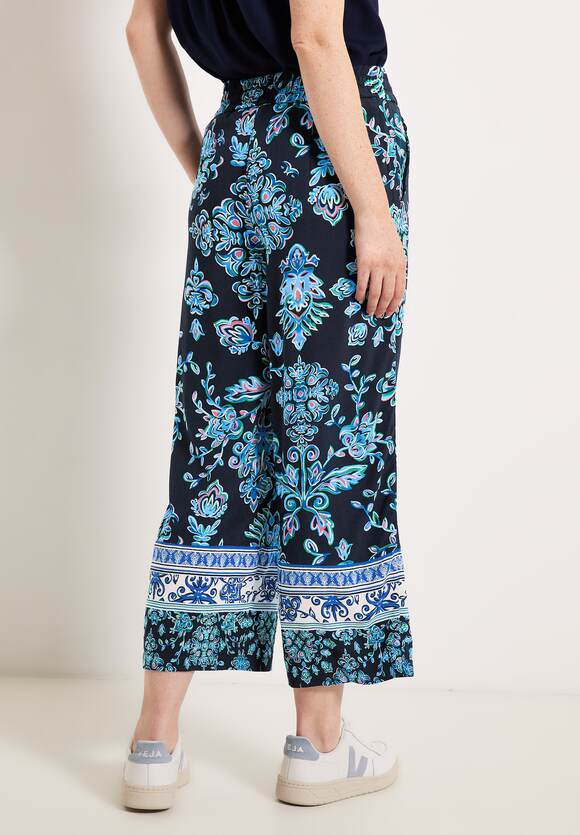 CECIL Style Casual Online-Shop Fit Damen - Hose Print Deep | Neele CECIL - Blue mit