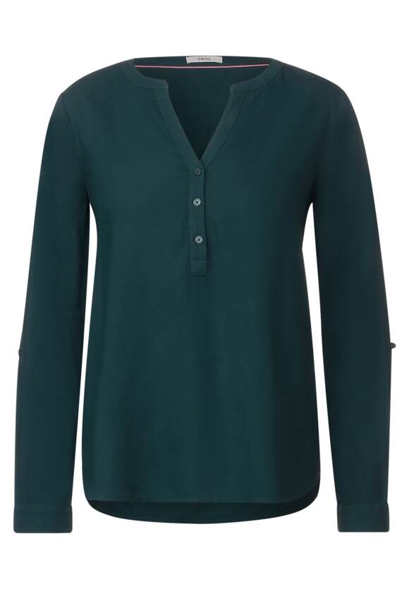 CECIL Bluse in Unifarbe Damen Deep CECIL - Green | Lake Online-Shop