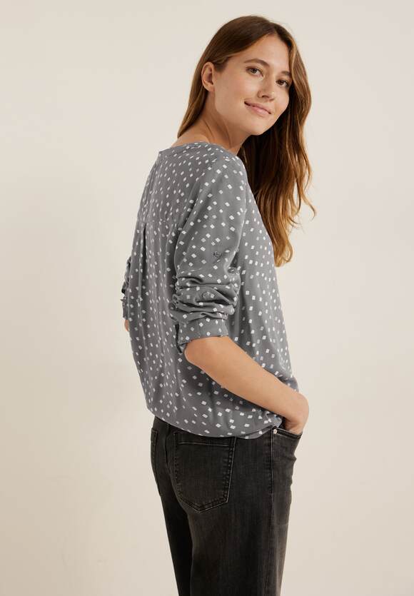 CECIL Online-Shop Punktemuster CECIL Light - Damen Bluse | Grey mit Graphite