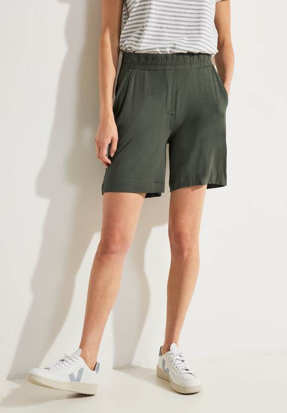 CECIL Jersey Loose Chelsea Fit | - Sporty - CECIL Online-Shop Damen Khaki Shorts Style