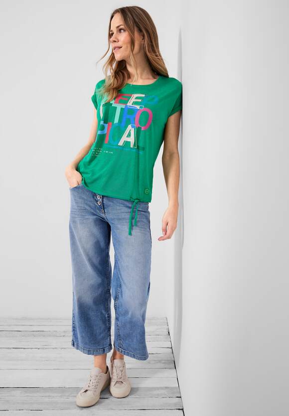 CECIL T-shirt met fotoprint Dames - Trefoil Green | CECIL Online-Shop