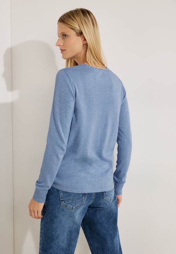 CECIL Feinstrick Pullover Damen - Real Blue Melange | CECIL Online-Shop