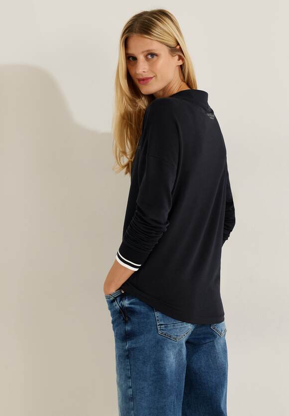 CECIL Wording Langarmshirt Damen - Black | CECIL Online-Shop