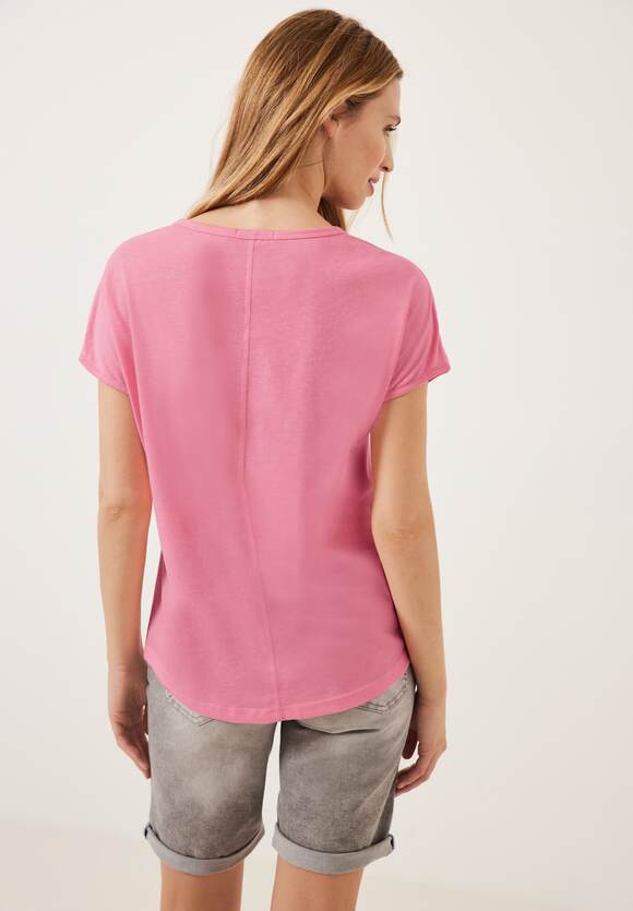 T-Shirt | mit Soft CECIL Schulterdetail CECIL Damen Online-Shop Pink -