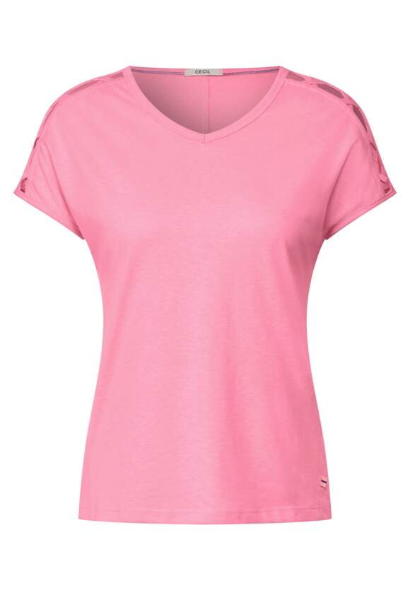 CECIL T-Shirt mit Schulterdetail Damen Soft Online-Shop | CECIL Pink 