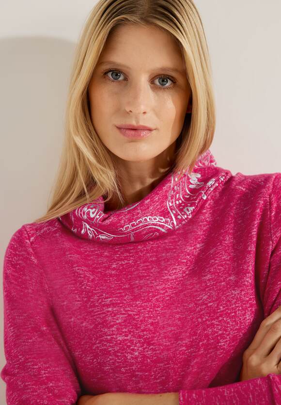 | Melange Online-Shop Damen mit CECIL - Shirt Coral Schimmerdetails CECIL