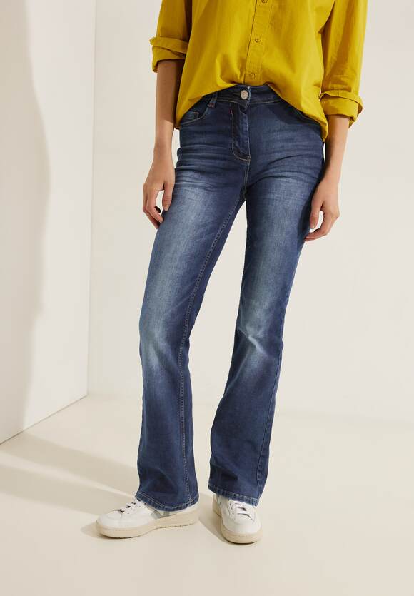 - - Bootcut Toronto Used Damen Wash Style Online-Shop Jeans CECIL Blue Fit Slim Mid | CECIL