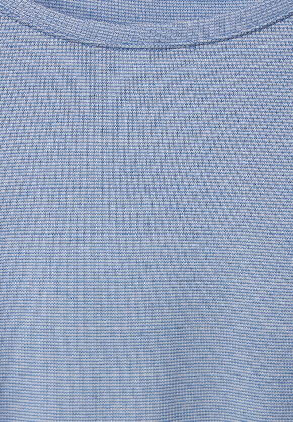 CECIL Rippshirt mit 3/4 Ärmel Damen - Campanula Blue | CECIL Online-Shop