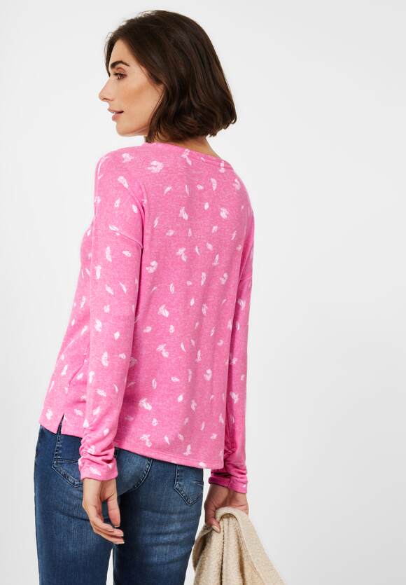 CECIL Style Langarmshirt Print Melange CECIL Damen Rose Frosted | Elle - Online-Shop mit -