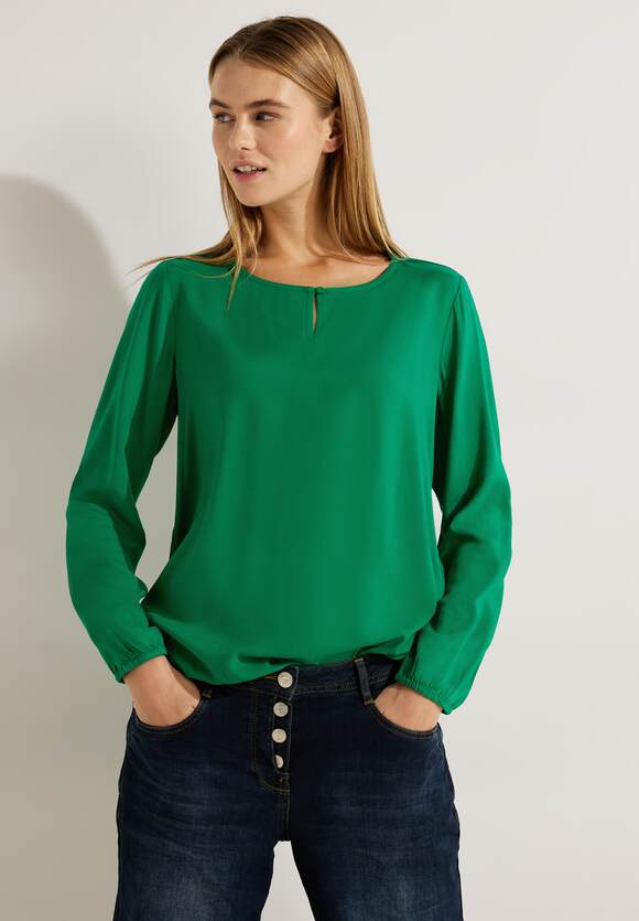 CECIL Materialmix Bluse Damen - Easy Green | CECIL Online-Shop | Hemdblusen
