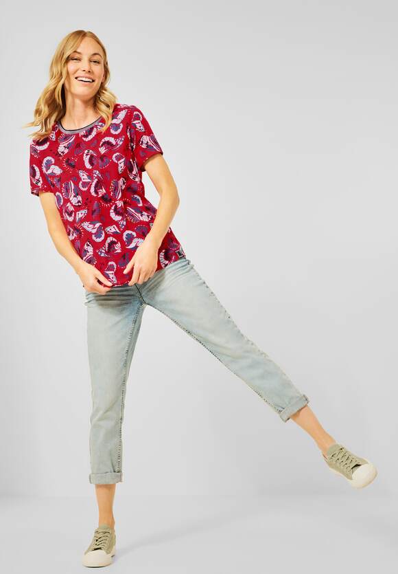 in Hot T-shirt - Red Online-Shop | CECIL CECIL materiaalmix Dames