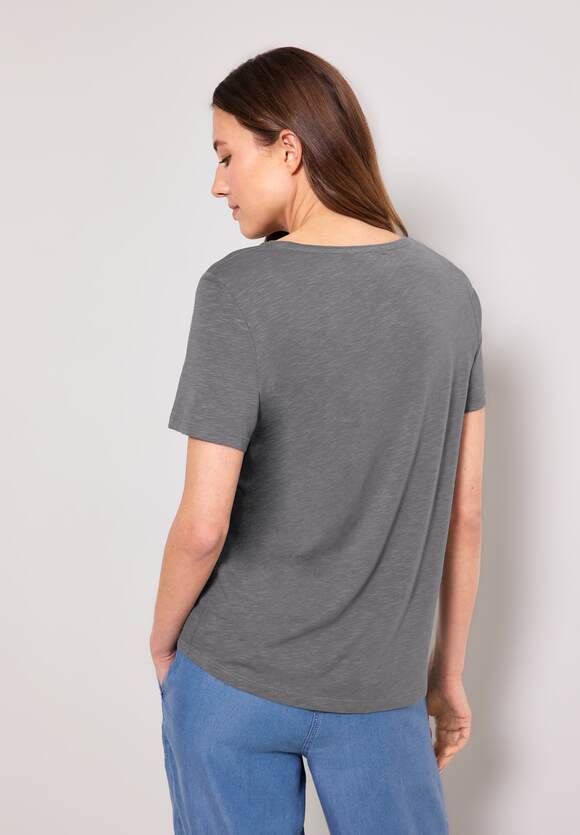 CECIL - | Anisa Style Light T-Shirt Grey in Online-Shop Damen - CECIL Graphite Unifarbe